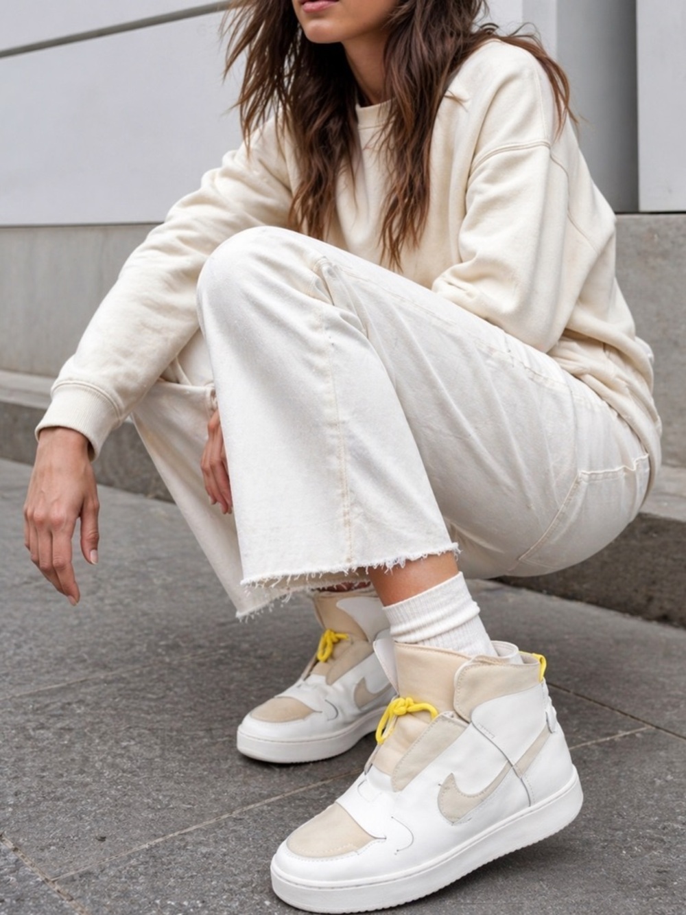 Nike Vandalised LX Deconstructed High Top Sneaker Chrome Yellow Sz 9 - Picture 2 of 9